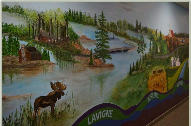 Mural progress at Sturgeon Falls sports complex