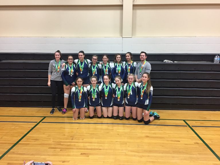 Under-14 North Bay Youth Volleyball Lakers win silver at McGregor Cup in Sturgeon Falls