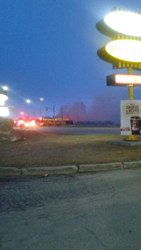 Fire Crews on scene at fire at Marco Polo’s on Front Street in Sturgeon Falls