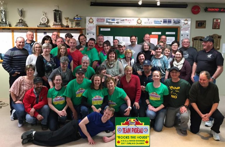 Sturgeon Falls Curling Club Send-off for Team Pigeau Mixed Doubles Champions