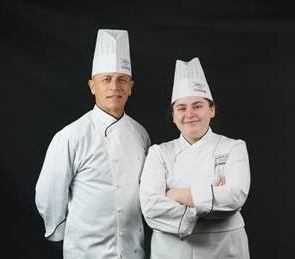 Student chef guided by mentor as she shows off her skills in India