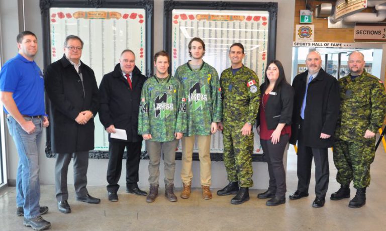 Military Family Resource Centre to benefit from Lakers’ Military Appreciation hockey game