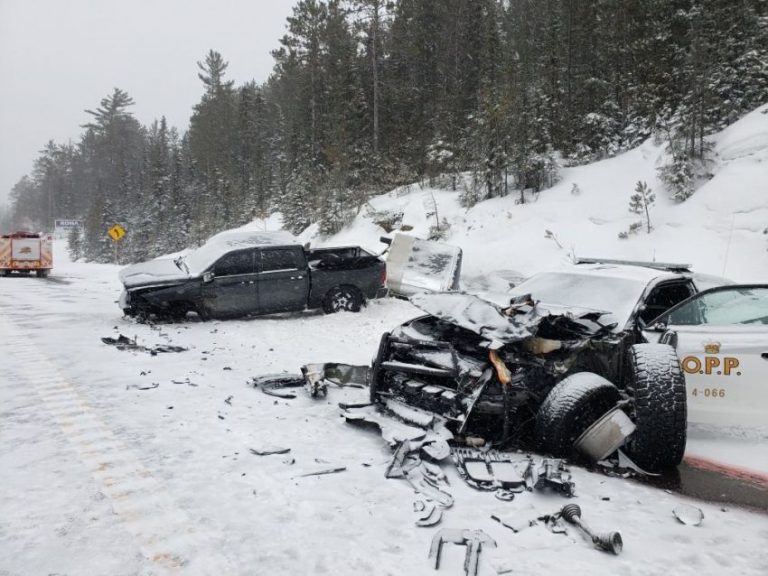 Officer injured in collision on Highway 11 North