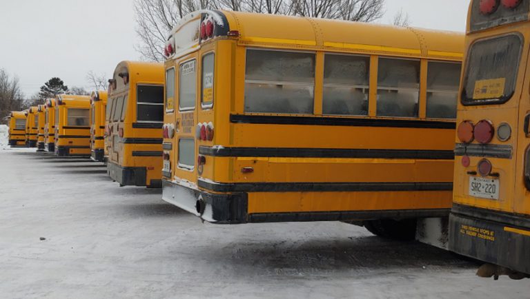 Studying seatbelts for students on some Sudbury school buses