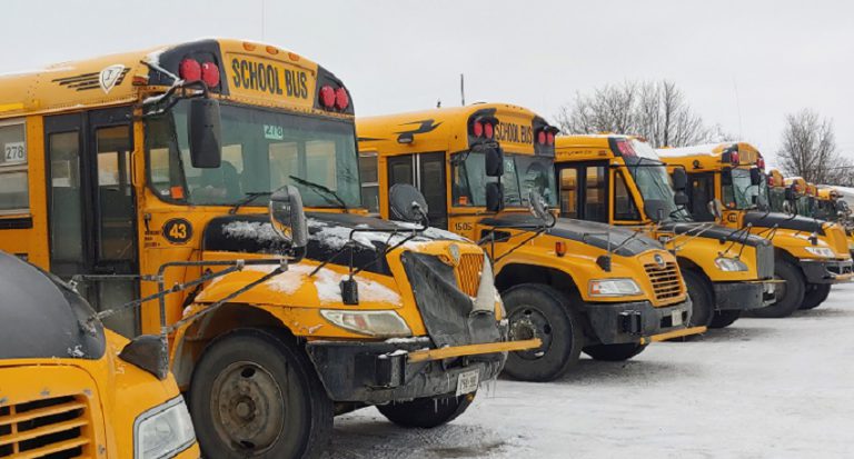 School buses cancelled today (Jan. 10) because of the weather
