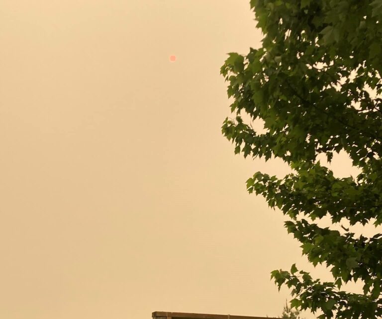 Forest fire smoke impacting air quality