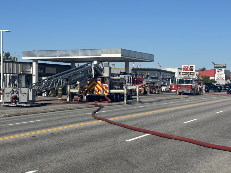 Traffic impacted by fire on Front St. and bison are on the loose near Lavigne