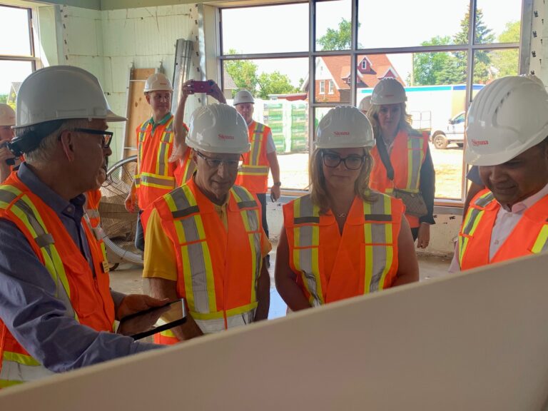 Long-term care minister tours Northern Heights construction site in North Bay